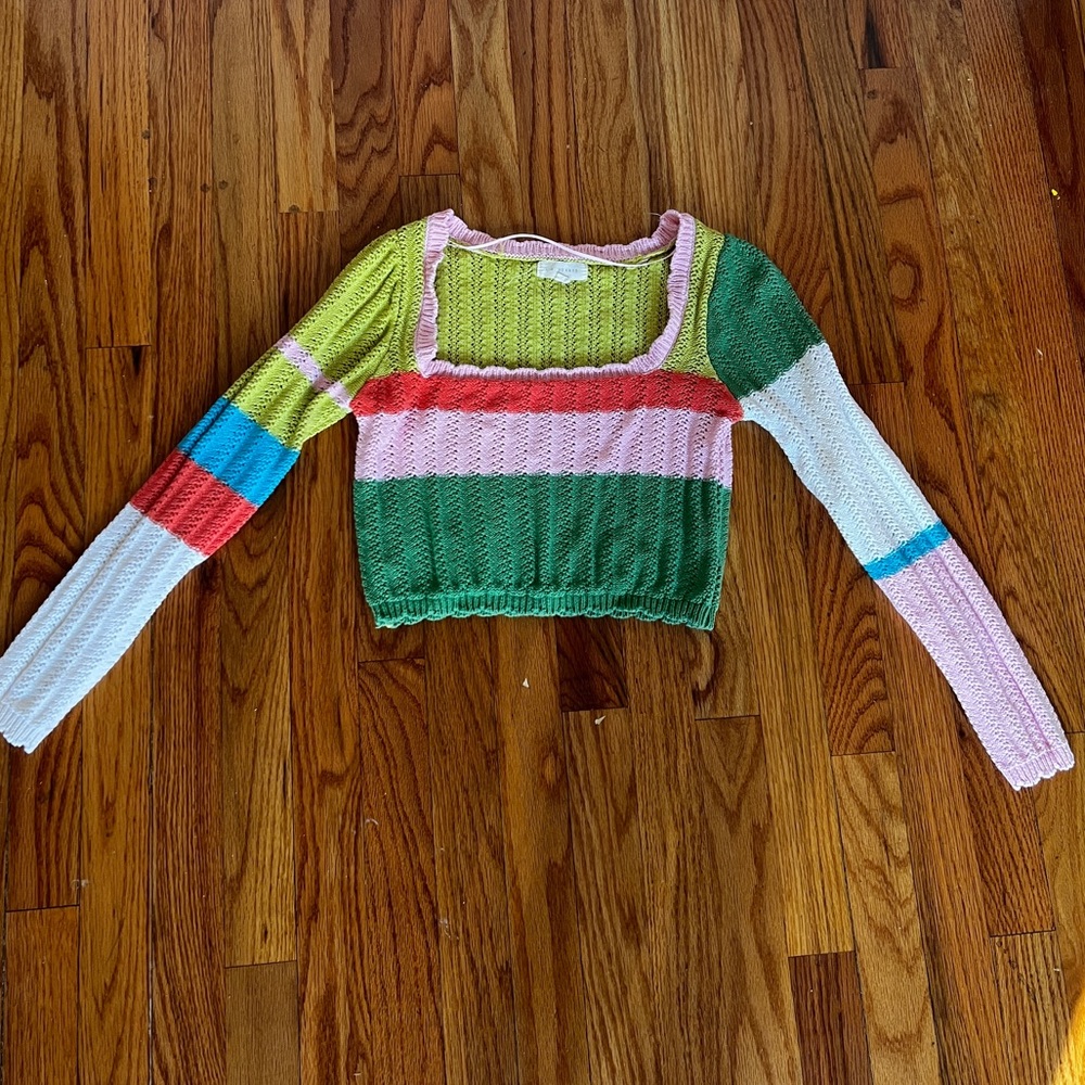 LA hearts crochet crop top